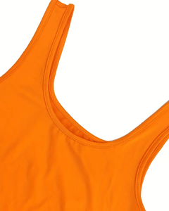 Wholesale Breathable Stretchy Racerback <b>Slim</b> Fit Tank Top with Built For Ladies / Customized Workout Tank Tops for Women - Product Image 3