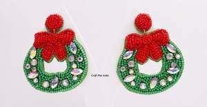 ต่างหูเม็ดกลมรูปมงกุฎสไตล์โบฮีเมียนชุบเงินพร้อมไข่มุกรอง - Product Image 3