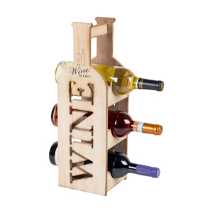 Comptoir de table Casier à vin élégant Fabriqué à la main Casier à vin en bois debout Magasin de bouteilles de vin pour Restaurants Bar Hôtel Barware - Product Image 1