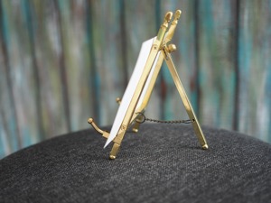 Minimalist Golden <b>Card</b> Display Stand Beautiful Accent Piece for Business <b>Cards</b> Home Office or Party Table Setup - Product Image 4