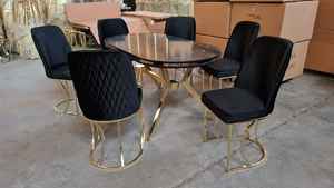 Ensemble de chaises de salle à manger modernes ergonomiques en métal et bois avec des caractéristiques réglables, légères et avec dossier pour hôtel, maison, salle à manger, salons - Product Image 3