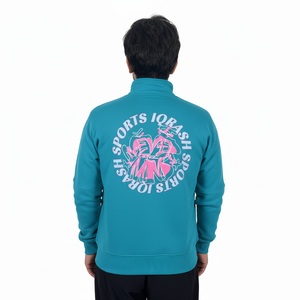 Sweat-shirt à manches longues en polaire respirant et à séchage rapide, nouvelle conception, taille personnalisée en gros, 1/4 zip, pour l'hiver, basiques - Product Image 2