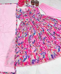 นักออกแบบ จอร์เจตต์ งานเย็บปักถักร้อย ลําดับ งานซาลวาร์ คามีซ ชุดปาร์ตี้ เสื้อผ้าชาติพันธุ์ ราคาส่ง - Product Image 2