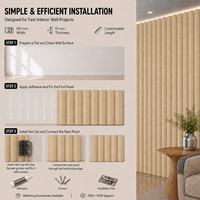 Panneau mural rainuré en WPC à grain de bois clair, revêtement mural décoratif, design moderne pour la décoration de la maison, de l'hôtel et du bureau