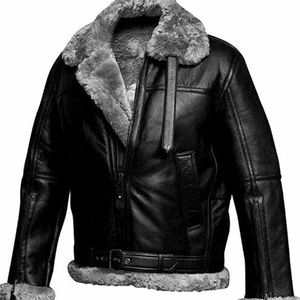 แจ็คเก็ตบอมเบอร์ขายส่ง แจ็คเก็ตบอมเบอร์ขนแกะแท้ แจ็คเก็ตบอมเบอร์หนังแกะแท้สำหรับฤดูหนาว สำหรับทุกเพศ - Product Image 5