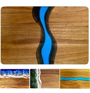 Résine époxy bois maison Restaurant Table Ware accessoiriser planche à découper en bois de haute qualité meilleur vendeur plateau fait à la main - Product Image 2