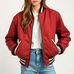 Veste universitaire de baseball : nouveau style, corps en laine, manches en cuir, logo personnalisé, boutons-pression, matelassage épais et chaud, vente en gros - Product Image 4