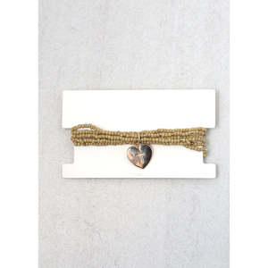 Bracelet en perles en or rose A3shop avec cœur et croix, style religieux, bracelets religieux pour bijoux de fête - Product Image 3