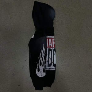 เสื้อครอปผ้าฝ้ายเทอร์รี่มีฮู้ดทรงถุงผ้าดิบแบบวินเทจผ้าซักแบบซีดจาง - Product Image 3