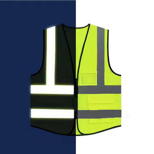 Gilet de sécurité haute visibilité en polyester imperméable réfléchissant de classe 1 ANSI avec couleur et logo personnalisés, respirant et à séchage rapide - Product Image 6