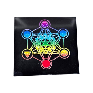 Haute qualité pierre tourmaline noire polie caboteur Chakra gravé plaque de guérison disque cristal caboteur amour pour la maison décorer - Product Image 1