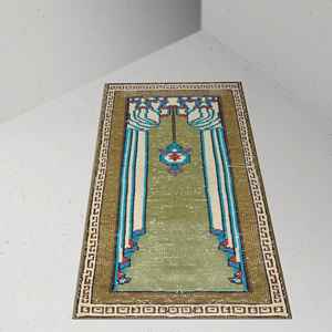Alfombra con Estampado de Oración de Estilo Vintage - Alfombras Musulmanas, Alfombras Orientales, Alfombra Suave No Tejida - Product Image 1