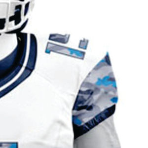 Ensemble d'uniformes de football américain pour hommes personnalisés de la marine blanche Pantalon en jersey sergé durable pour l'entraînement Short respirant le jour du match - Product Image 4