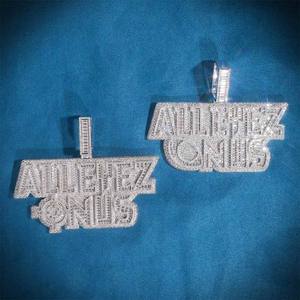 Lujoso superventas personalizado 925 plata esterlina corte redondo Leb cultivado diamante encanto Hip Hop colgante - Product Image 1