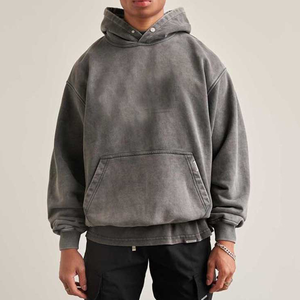 2025 venta al por mayor de hombres de alta calidad de diseño personalizado lavado ácido mejor precio térmico invierno francés Terry lavado ácido sudaderas con capucha para Unisex - Product Image 1