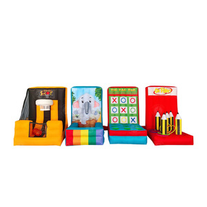 4 en 1 juegos inflables de carnaval al aire libre cabina <span class=keywords><strong>Dunk</strong></span> Tank carnaval baloncesto juego anillo lanzamiento juego inflable para la venta - Product Image 6