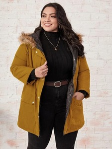 แจ็กเก็ตขนเป็ดผ้าทอสำหรับผู้หญิง, ดีไซน์ใหม่ให้ความอบอุ่นน้ำหนักเบากันน้ำระบายอากาศได้ดีมีฮู้ดหนาสำหรับฤดูหนาว - Product Image 3