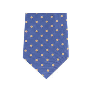 Cravatta Tommy Hilfiger da uomo, taglia normale, gialla a pois, in seta brillante, accessorio moda - Product Image 3