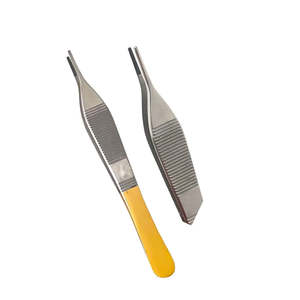 Pinzas Adson de Alta Precisión para Tejidos Marrones, TC 7x7, Dientes Delicados, Puntas Finas Serradas, Acero Duradero para Uso Quirúrgico - Product Image 5