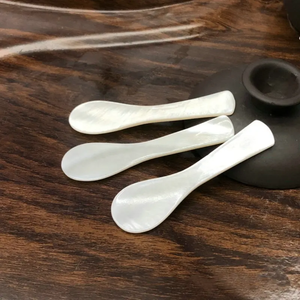 Cuillère à caviar en bambou blanc 8 cm, écologique, luxe, pour les dîners et les fêtes, fabrication artisanale de qualité supérieure, DHT HANDICRAFT - Product Image 2