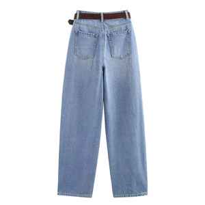 กางเกงยีนส์ทรงหลวมใส่สบาย ตัดเย็บด้วยผ้าที่มีความแข็งแรงและเนื้อผ้านุ่มด้านใน เหมาะสำหรับชุดแฟชั่นสไตล์ลำลองที่ทันสมัย - Product Image 2