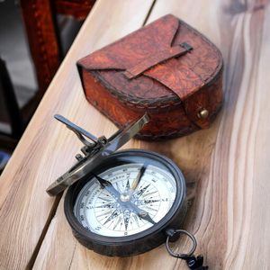 Brújula de latón más vendida, reloj de sol, brújula de lujo, diseño Premium de marca, Ideal para senderismo, Camping, navegación, Kit de aventura al aire libre - Product Image 6
