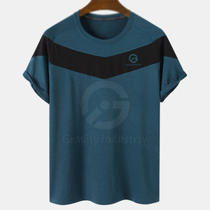 T-shirts de travail pour hommes de couleur unie - Polyester/coton durable de haute qualité, respirant et à séchage rapide, designs personnalisables en vente - Product Image 1