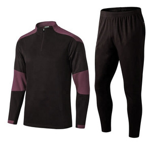 Ensemble de survêtement pour homme style performance, coupe-vent, blocs de couleur, fermeture éclair sur le devant, pour activités de fitness - Product Image 2