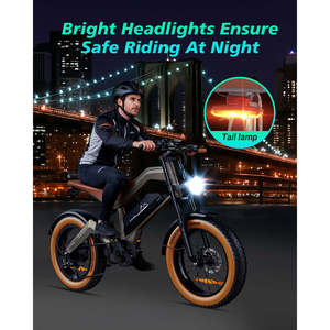 Vélo électrique à pneus larges de 20 pouces, 750W, vélo électrique pour adultes, 48V 15.6Ah, style cyclomoteur - Product Image 4