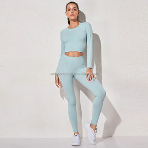 Ropa Deportiva personalizada para ejercicio, ropa de gimnasio para mujer, conjunto de Yoga sin costuras - Product Image 2