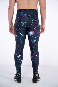 Men's Running <b>Tights</b> Sports Male Fitness Training Quick Dry Black galaxy Print Leggings Casual Jogger Pants - Product Image 5