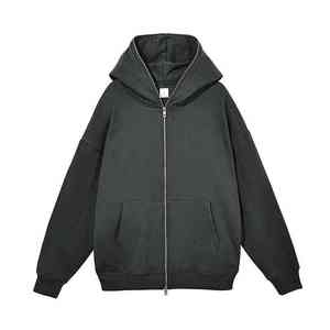 Sweat-shirts Streetweer super lourds délavés à l'acide pour hommes en coton biologique surdimensionnés délavés au soleil - Product Image 3