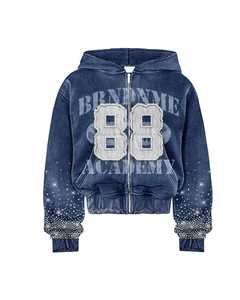 Meilleure quantité Streetwear personnalisé survêtements à capuche à fermeture éclair ensemble de survêtement sérigraphie pantalon de survêtement évasé et ensemble de sweat à capuche - Product Image 5