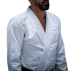 Kimono de Jiu Jitsu Brasileño Ligero Blanco de 450G con Tejido Pearl Weave, Chaqueta Resistente y Pantalones Ripstop para Entrenamiento Diario - Product Image 4