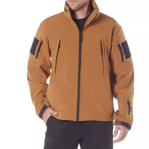 2025 Newest Design Men's Softshell Hooded Stand Collar Jacket High Street Style Factory Made Winter Wear for Adults at Low Price - Product Image 1