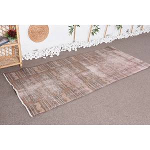 Alfombra Vintage turca Bohemia marrón Beige 3,1X7 pies área grande diseño de retazos lana látex nuevo rectángulo pasillo habitación abstracta - Product Image 2