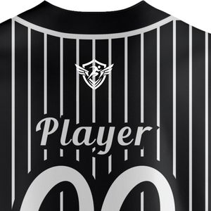 Custom Pinstripe Baseball Jersey Button Front Short Sleeve Team Uniform Breathable Quick Dry Polyester <b>Sports</b> <b>Shirt</b> Training Wea - Product Image 6