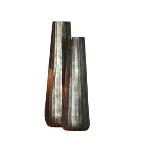 Jarrones de Metal de estilo clásico Jarrones de acabado de dos tonos Diseño de calidad estándar alto Florero hecho a mano de aluminio Maceta - Product Image 5