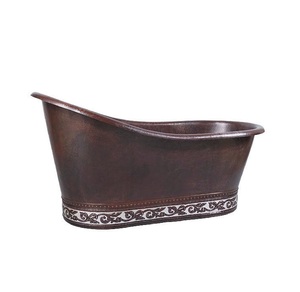 อ่างอาบน้ำทองแดงทรงรีผนังสองชั้นแบบพกพา - Product Image 2