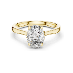 Bague de fiançailles ovale en diamant de laboratoire de 0,128 carat pour femme, clarté VVS-VS EF, or 18 carats, 14 carats, 10 carats et argent 925, moissanite - Product Image 3