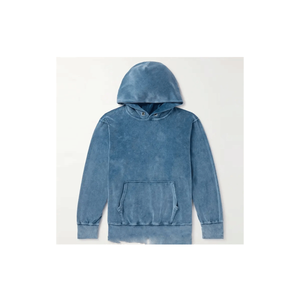 Nouvel arrivage Pull à capuche personnalisé lavé à l'acide Applique Patch Broderie Vintage Vente en gros Prix Sweats à capuche pour hommes vieillis - Product Image 3