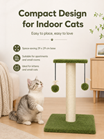 Tiang Garukan Kucing Ramah Lingkungan, Tahan Lama, dari Tali Sisal Alami, Mainan Gantung untuk Kucing Indoor, Desain Ringkas, Kemasan Kardus
