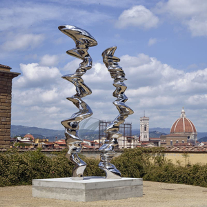 Sculpture extérieure abstraite polie par <span class=keywords><strong>Tony</strong></span> Cragg d'acier inoxydable d'art contemporain - Product Image 2