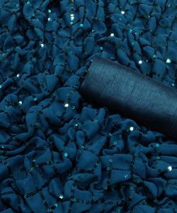 Ropa de fiesta de recepción Saree con bordado completo y trabajo de secuencia Precio más bajo Mercado textil Surat Gujarat Ropa étnica Alphanumero - Product Image 2