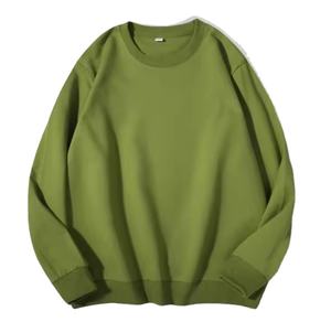 Vente chaude surdimensionné hommes sweat uni coton col rond mode Style solide motif sweats à capuche et sweat-shirts - Product Image 2