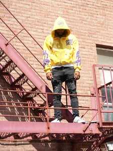 100% algodón 400 GSM peso pesado desgastado amarillo ácido lavado Sudadera con capucha en blanco para hombre cremallera Vintage invierno sudaderas con capucha - Product Image 2