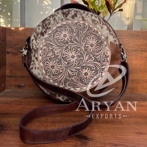 Nuevo bolso cruzado de cantimplora de cuero con herramientas con mochilas para mujer, bolso de mano oculto de cuero de vaca occidental de gran capacidad - Product Image 1