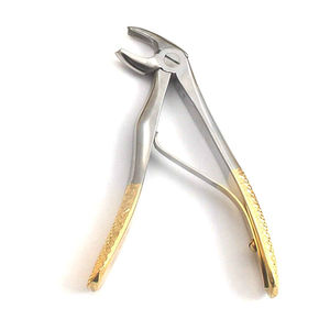 Pince d'extraction dentaire en acier inoxydable de qualité supérieure porte-aiguille Instruments chirurgicaux dentaires plaqués or - Product Image 5
