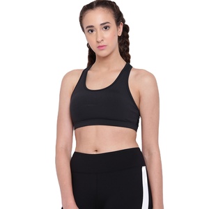 Fit Kin Women's High Support Reversible <b>Adjustable</b> Cross Back Mesh Beaded Print Sports Bra - Product Image 1