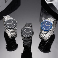 Offre Spéciale montre de plongée en acier inoxydable pour hommes, date, montre de sport étanche, design élégant classique pour l'extérieur et un usage quotidien